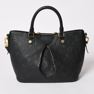 極美品 LOUIS VUITTON ルイヴィトン ハンドバッグ マザリーヌPM モノグラムアンプラント ブラック M50638 ゴールド金具 中古 4a002815