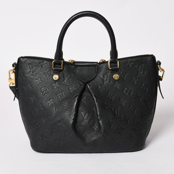 極美品 LOUIS VUITTON ルイヴィトン ハンドバッグ マザリーヌPM モノグラムアンプラント ブラック M50638 ゴールド金具 中古 4a002815