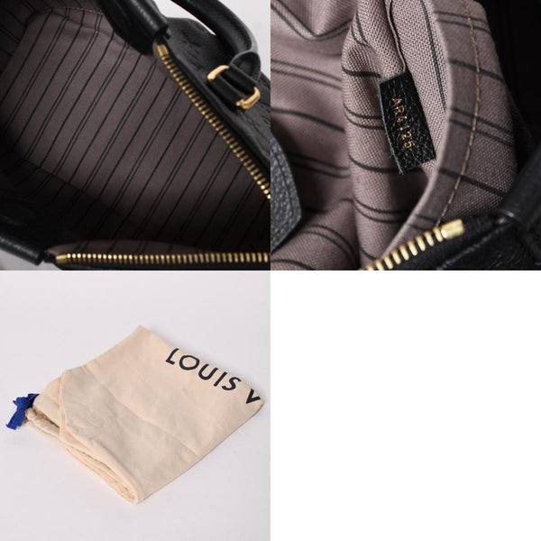 極美品 LOUIS VUITTON ルイヴィトン ハンドバッグ マザリーヌPM モノグラムアンプラント ブラック M50638 ゴールド金具 中古 4a002815