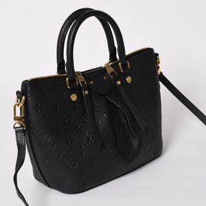 極美品 LOUIS VUITTON ルイヴィトン ハンドバッグ マザリーヌPM モノグラムアンプラント ブラック M50638 ゴールド金具 中古 4a002815