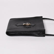 Load image into Gallery viewer, CHROME HEARTS クロムハーツ SQ PKT CH CRS スクエアポケット ショルダーバック CHクロス装飾 レザー ブラック 美品 中古 4a002871