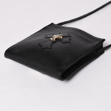 Load image into Gallery viewer, CHROME HEARTS クロムハーツ SQ PKT CH CRS スクエアポケット ショルダーバック CHクロス装飾 レザー ブラック 美品 中古 4a002871