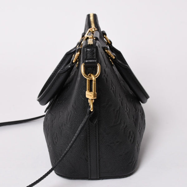 極美品 LOUIS VUITTON ルイヴィトン ハンドバッグ マザリーヌPM モノグラムアンプラント ブラック M50638 ゴールド金具 中古 4a002815