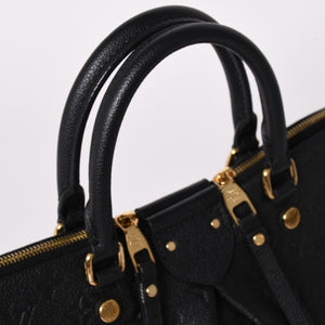 極美品 LOUIS VUITTON ルイヴィトン ハンドバッグ マザリーヌPM モノグラムアンプラント ブラック M50638 ゴールド金具 中古 4a002815