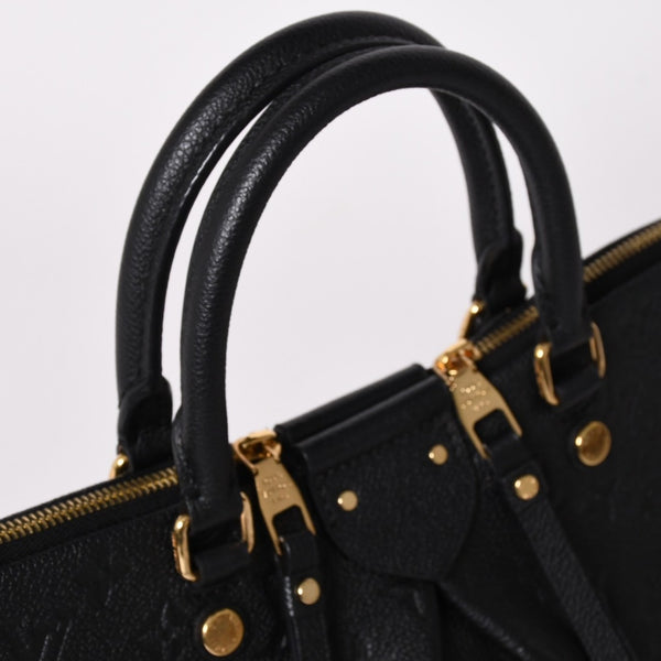極美品 LOUIS VUITTON ルイヴィトン ハンドバッグ マザリーヌPM モノグラムアンプラント ブラック M50638 ゴールド金具 中古 4a002815