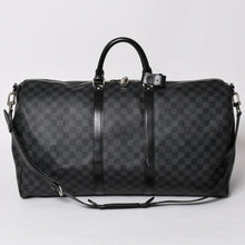 Load image into Gallery viewer, 極美品 ルイヴィトン LOUIS VUITTON キーポル バンドリエール 55 ボストンバッグ ダミエ グラフィット ブラック N41413 中古 4a002874