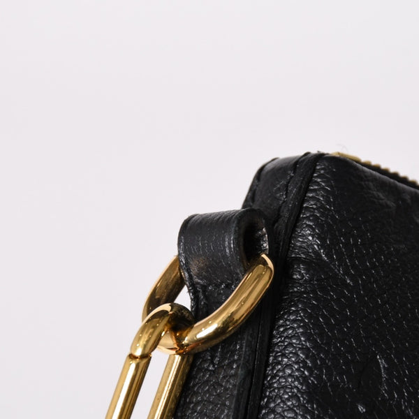 極美品 LOUIS VUITTON ルイヴィトン ハンドバッグ マザリーヌPM モノグラムアンプラント ブラック M50638 ゴールド金具 中古 4a002815