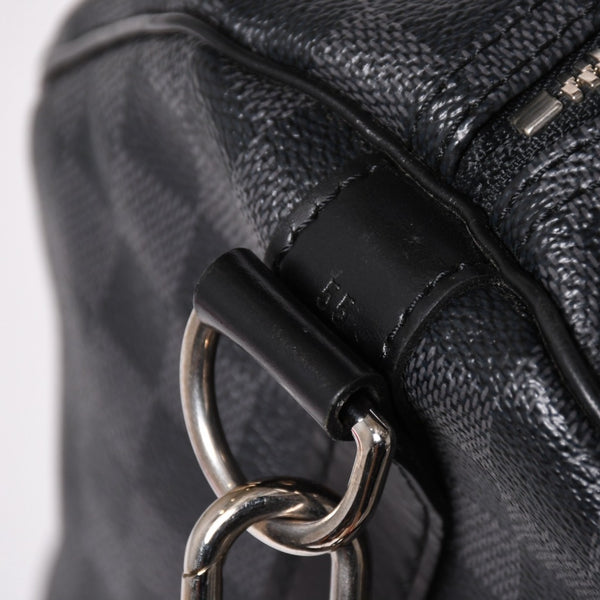 極美品 ルイヴィトン LOUIS VUITTON キーポル バンドリエール 55 ボストンバッグ ダミエ グラフィット ブラック N41413 中古 4a002874
