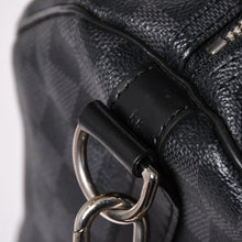 Load image into Gallery viewer, 極美品 ルイヴィトン LOUIS VUITTON キーポル バンドリエール 55 ボストンバッグ ダミエ グラフィット ブラック N41413 中古 4a002874