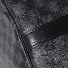 Load image into Gallery viewer, 極美品 ルイヴィトン LOUIS VUITTON キーポル バンドリエール 55 ボストンバッグ ダミエ グラフィット ブラック N41413 中古 4a002874