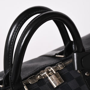 極美品 ルイヴィトン LOUIS VUITTON キーポル バンドリエール 55 ボストンバッグ ダミエ グラフィット ブラック N41413 中古 4a002874