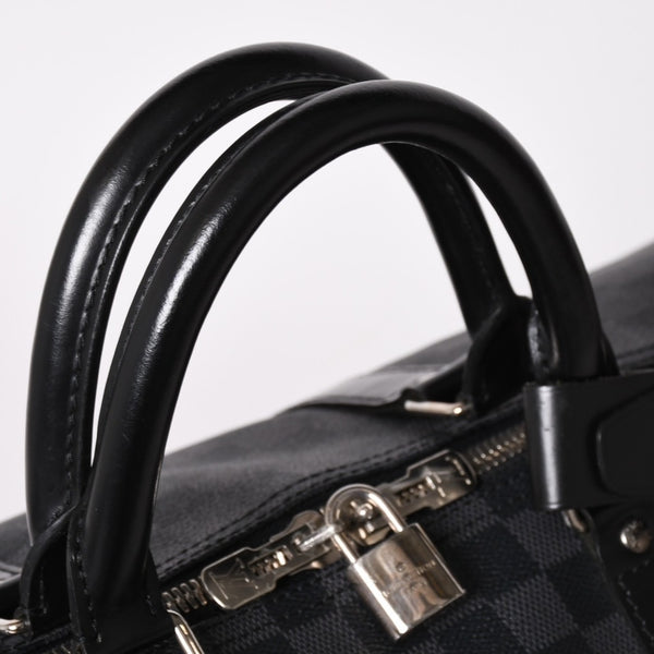 極美品 ルイヴィトン LOUIS VUITTON キーポル バンドリエール 55 ボストンバッグ ダミエ グラフィット ブラック N41413 中古 4a002874