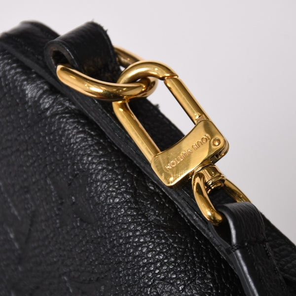 極美品 LOUIS VUITTON ルイヴィトン ハンドバッグ マザリーヌPM モノグラムアンプラント ブラック M50638 ゴールド金具 中古 4a002815