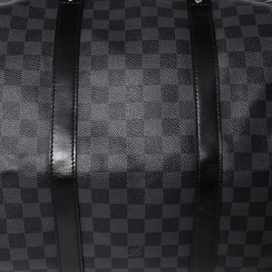 極美品 ルイヴィトン LOUIS VUITTON キーポル バンドリエール 55 ボストンバッグ ダミエ グラフィット ブラック N41413 中古 4a002874