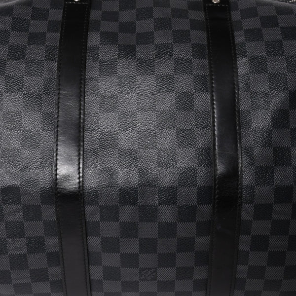 極美品 ルイヴィトン LOUIS VUITTON キーポル バンドリエール 55 ボストンバッグ ダミエ グラフィット ブラック N41413 中古 4a002874