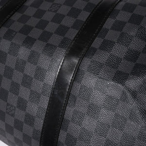 極美品 ルイヴィトン LOUIS VUITTON キーポル バンドリエール 55 ボストンバッグ ダミエ グラフィット ブラック N41413 中古 4a002874