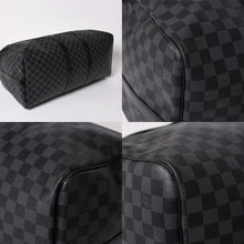 Load image into Gallery viewer, 極美品 ルイヴィトン LOUIS VUITTON キーポル バンドリエール 55 ボストンバッグ ダミエ グラフィット ブラック N41413 中古 4a002874