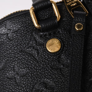 極美品 LOUIS VUITTON ルイヴィトン ハンドバッグ マザリーヌPM モノグラムアンプラント ブラック M50638 ゴールド金具 中古 4a002815