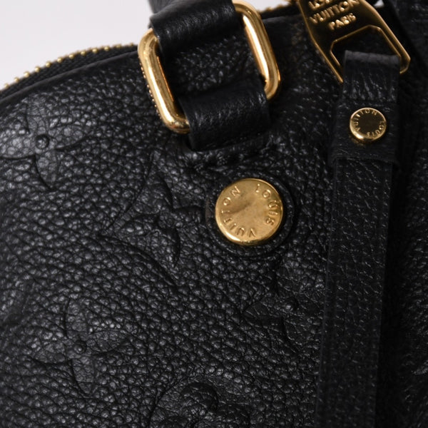 極美品 LOUIS VUITTON ルイヴィトン ハンドバッグ マザリーヌPM モノグラムアンプラント ブラック M50638 ゴールド金具 中古 4a002815