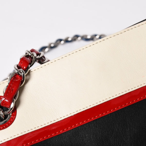 CHANEL シャネル チェーントートバッグ 7番台 ココマーク No.5 スター エナメル レザー ブラック マルチカラー 美品 中古 4a002818