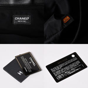 CHANEL シャネル チェーントートバッグ 7番台 ココマーク No.5 スター エナメル レザー ブラック マルチカラー 美品 中古 4a002818