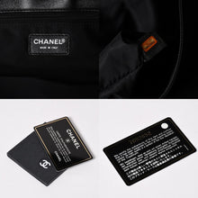 画像をギャラリービューアに読み込む, CHANEL シャネル チェーントートバッグ 7番台 ココマーク No.5 スター エナメル レザー ブラック マルチカラー 美品 中古 4a002818