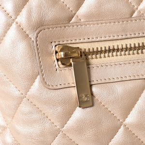 極美品 CHANEL シャネル コココクーン ハンドバッグ A47205 7番台 ココマーク ナイロン ベージュ ボルドー ゴールド金具 中古 4a002829