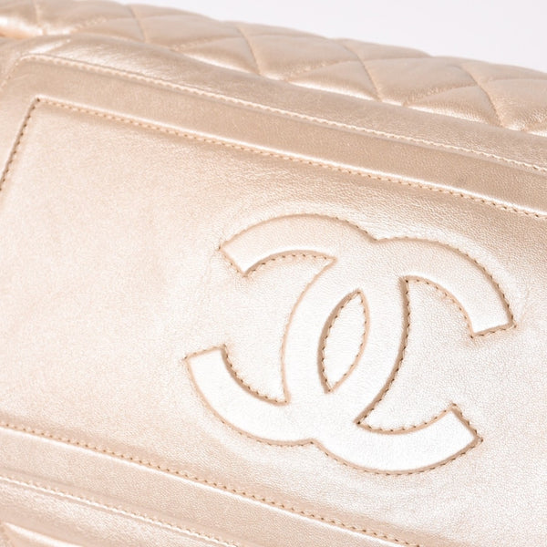 極美品 CHANEL シャネル コココクーン ハンドバッグ A47205 7番台 ココマーク ナイロン ベージュ ボルドー ゴールド金具 中古 4a002829