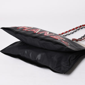 CHANEL シャネル チェーントートバッグ 7番台 ココマーク No.5 スター エナメル レザー ブラック マルチカラー 美品 中古 4a002818
