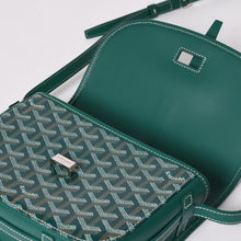 Load image into Gallery viewer, 新品同様 GOYARD ゴヤール ベルヴェデーレ PM バッグ ショルダーバッグ グリーン PVCコーティングキャンバス レザー 中古 4a002822