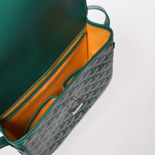 Load image into Gallery viewer, 新品同様 GOYARD ゴヤール ベルヴェデーレ PM バッグ ショルダーバッグ グリーン PVCコーティングキャンバス レザー 中古 4a002822