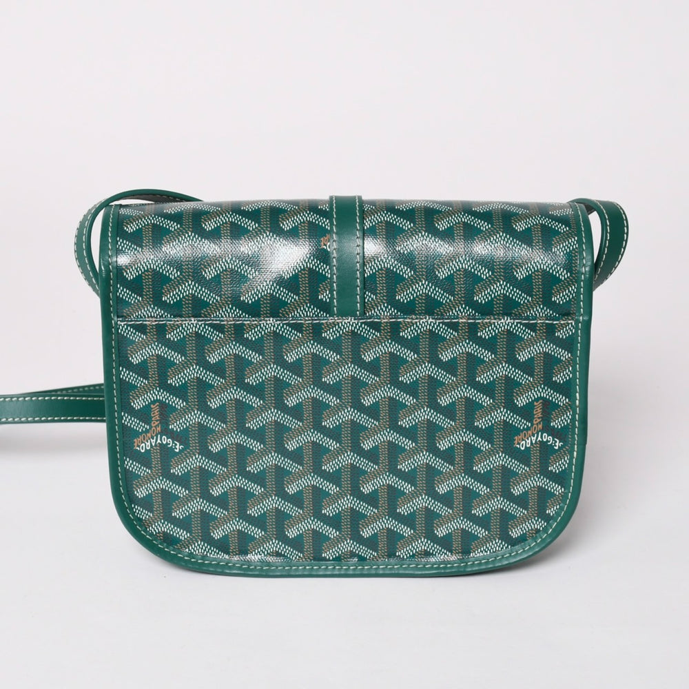 新品同様 GOYARD ゴヤール ベルヴェデーレ PM バッグ ショルダーバッグ グリーン PVCコーティングキャンバス レザー 中古 4a002822