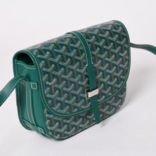 Load image into Gallery viewer, 新品同様 GOYARD ゴヤール ベルヴェデーレ PM バッグ ショルダーバッグ グリーン PVCコーティングキャンバス レザー 中古 4a002822