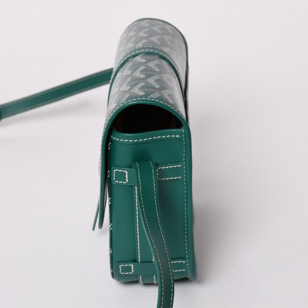 新品同様 GOYARD ゴヤール ベルヴェデーレ PM バッグ ショルダーバッグ グリーン PVCコーティングキャンバス レザー 中古 4a002822