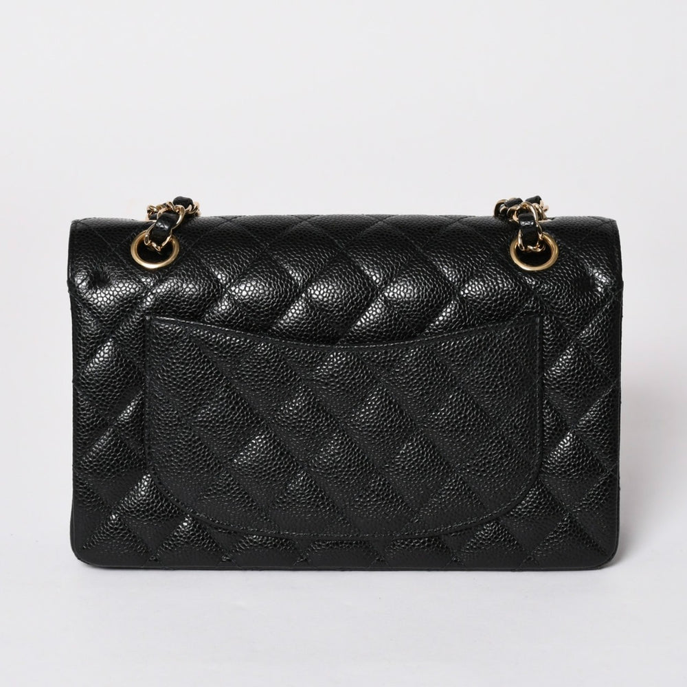 Like new CHANEL Chanel Matelasse 23 W flap W chain shoulder bag No. 8 here mark cabiskin used 4a002996