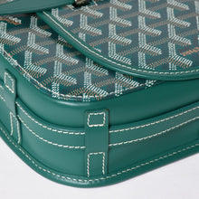 Load image into Gallery viewer, 新品同様 GOYARD ゴヤール ベルヴェデーレ PM バッグ ショルダーバッグ グリーン PVCコーティングキャンバス レザー 中古 4a002822