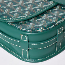 Load image into Gallery viewer, 新品同様 GOYARD ゴヤール ベルヴェデーレ PM バッグ ショルダーバッグ グリーン PVCコーティングキャンバス レザー 中古 4a002822