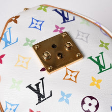 画像をギャラリービューアに読み込む, LOUIS VUITTON ルイヴィトン スピーディ30 ハンドバッグ M92643 モノグラム マルチカラー 村上隆 ホワイト 美品 中古 4a002830