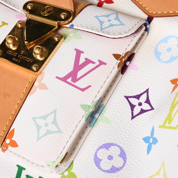 LOUIS VUITTON ルイヴィトン スピーディ30 ハンドバッグ M92643 モノグラム マルチカラー 村上隆 ホワイト 美品 中古 4a002830