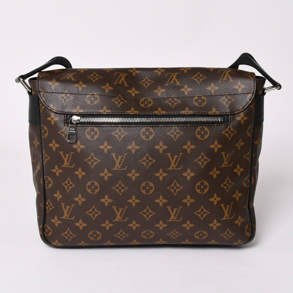 Very Good Condition LOUIS VUITTON Christopher Messenger Bag M41643 Monogram Macassar PVC Leather Brown Used 4a002454