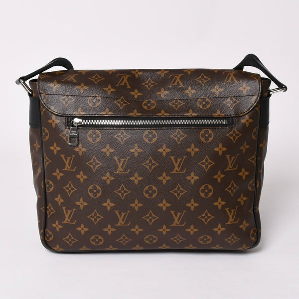 Very Good Condition LOUIS VUITTON Christopher Messenger Bag M41643 Monogram Macassar PVC Leather Brown Used 4a002454