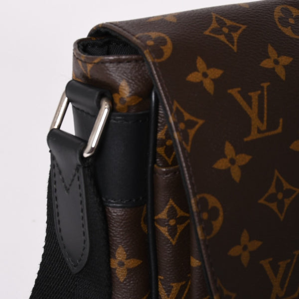 Very Good Condition LOUIS VUITTON Christopher Messenger Bag M41643 Monogram Macassar PVC Leather Brown Used 4a002454