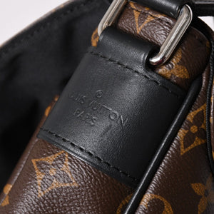 Very Good Condition LOUIS VUITTON Christopher Messenger Bag M41643 Monogram Macassar PVC Leather Brown Used 4a002454