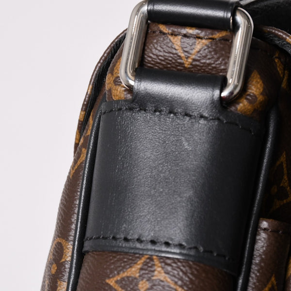 Very Good Condition LOUIS VUITTON Christopher Messenger Bag M41643 Monogram Macassar PVC Leather Brown Used 4a002454
