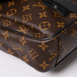 Very Good Condition LOUIS VUITTON Christopher Messenger Bag M41643 Monogram Macassar PVC Leather Brown Used 4a002454