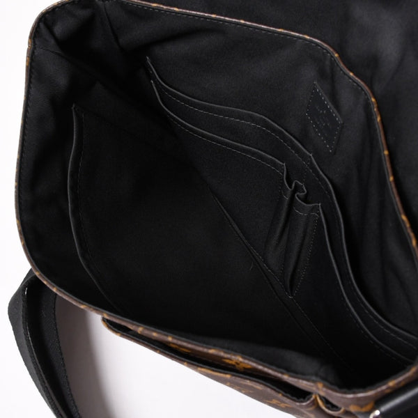 Very Good Condition LOUIS VUITTON Christopher Messenger Bag M41643 Monogram Macassar PVC Leather Brown Used 4a002454