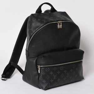 Very Good Condition LOUIS VUITTON Discovery Backpack PM Black Eclipse Black Leather M30869 Used 4a002461