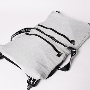 CHANEL シャネル スポーツライン ショルダーバッグ A28543 10番台 ココマーク チョコバー グレー シルバー金具 美品 中古 4a002831