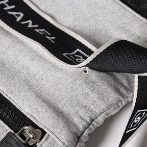 CHANEL シャネル スポーツライン ショルダーバッグ A28543 10番台 ココマーク チョコバー グレー シルバー金具 美品 中古 4a002831