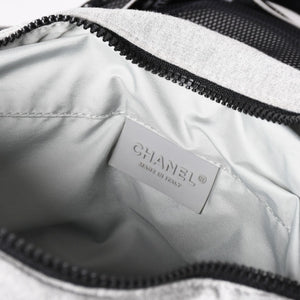 CHANEL シャネル スポーツライン ショルダーバッグ A28543 10番台 ココマーク チョコバー グレー シルバー金具 美品 中古 4a002831